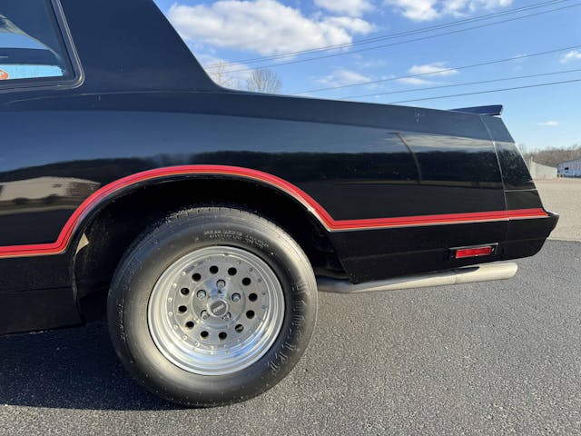 1986 Chevrolet Monte Carlo SS Lingenfelter Auction POTW exterior rear wheel and fender detail