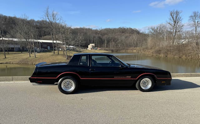 1986 Chevrolet Monte Carlo SS Lingenfelter Auction POTW exterior side profile by pond