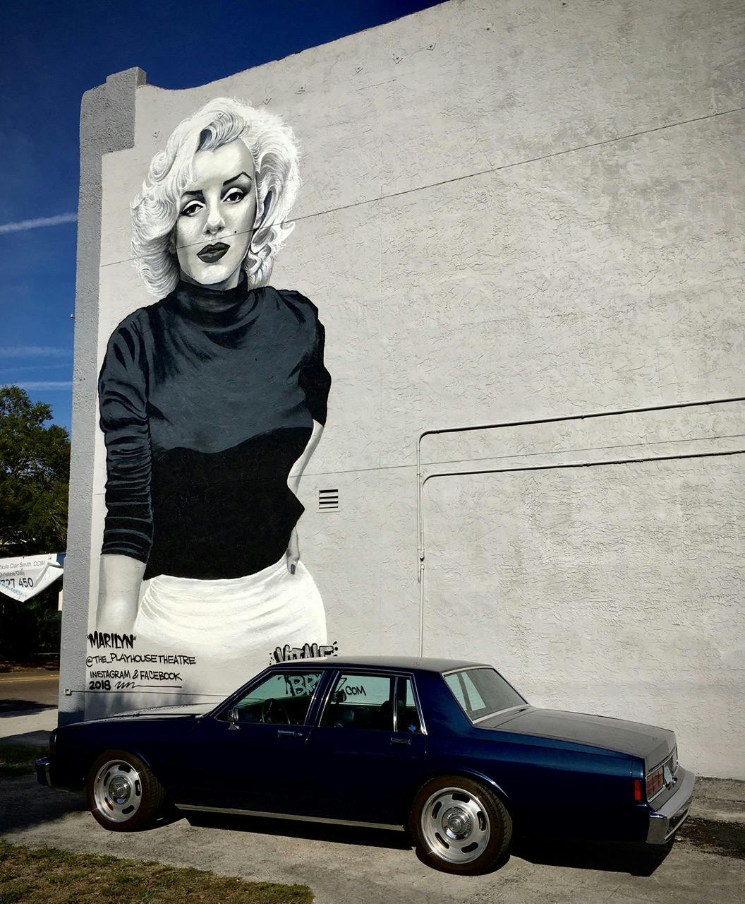 1988 Chevy Caprice 9C1 mural Marilyn Monroe