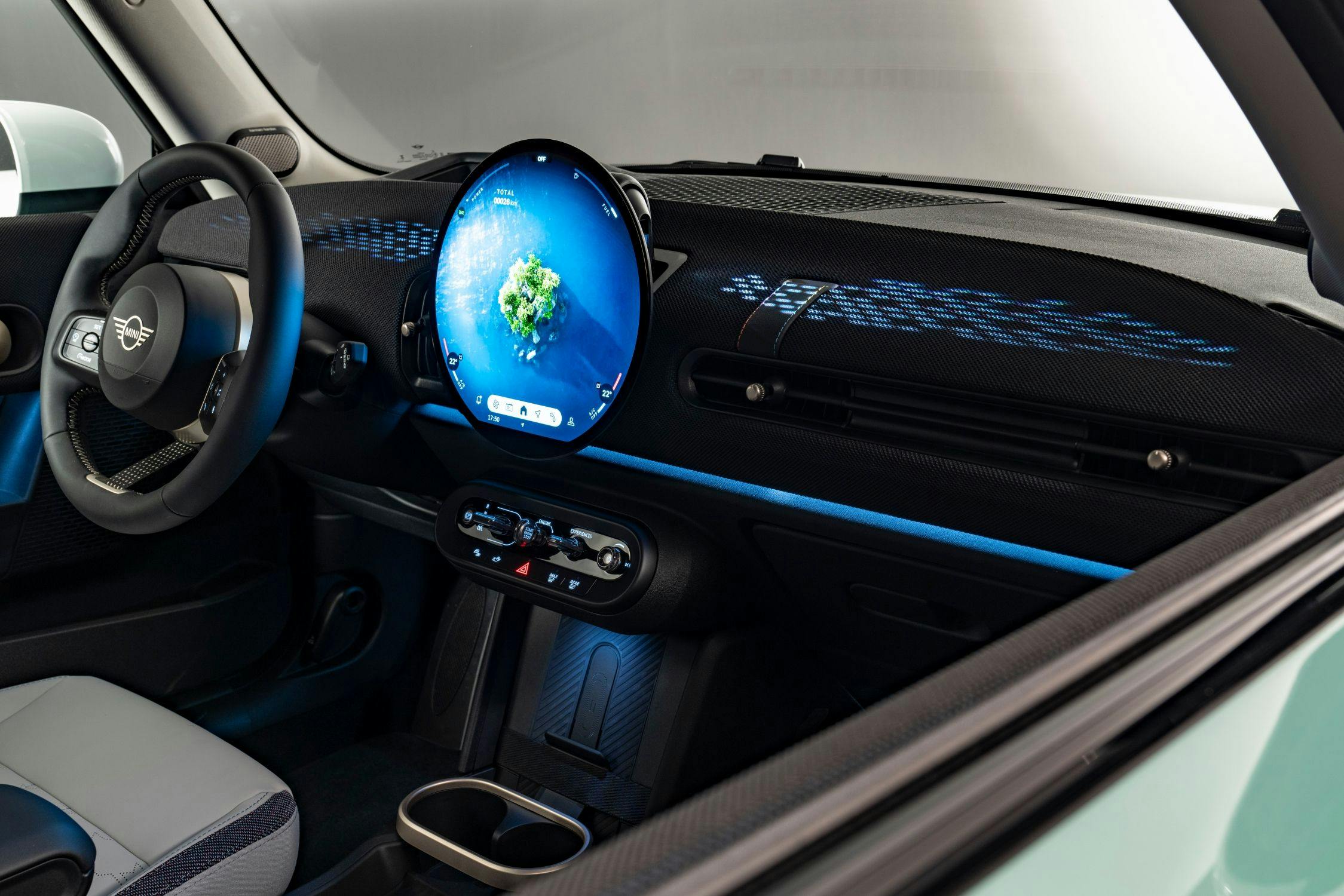 2025 Mini Cooper S interior dashboard area from passenger window