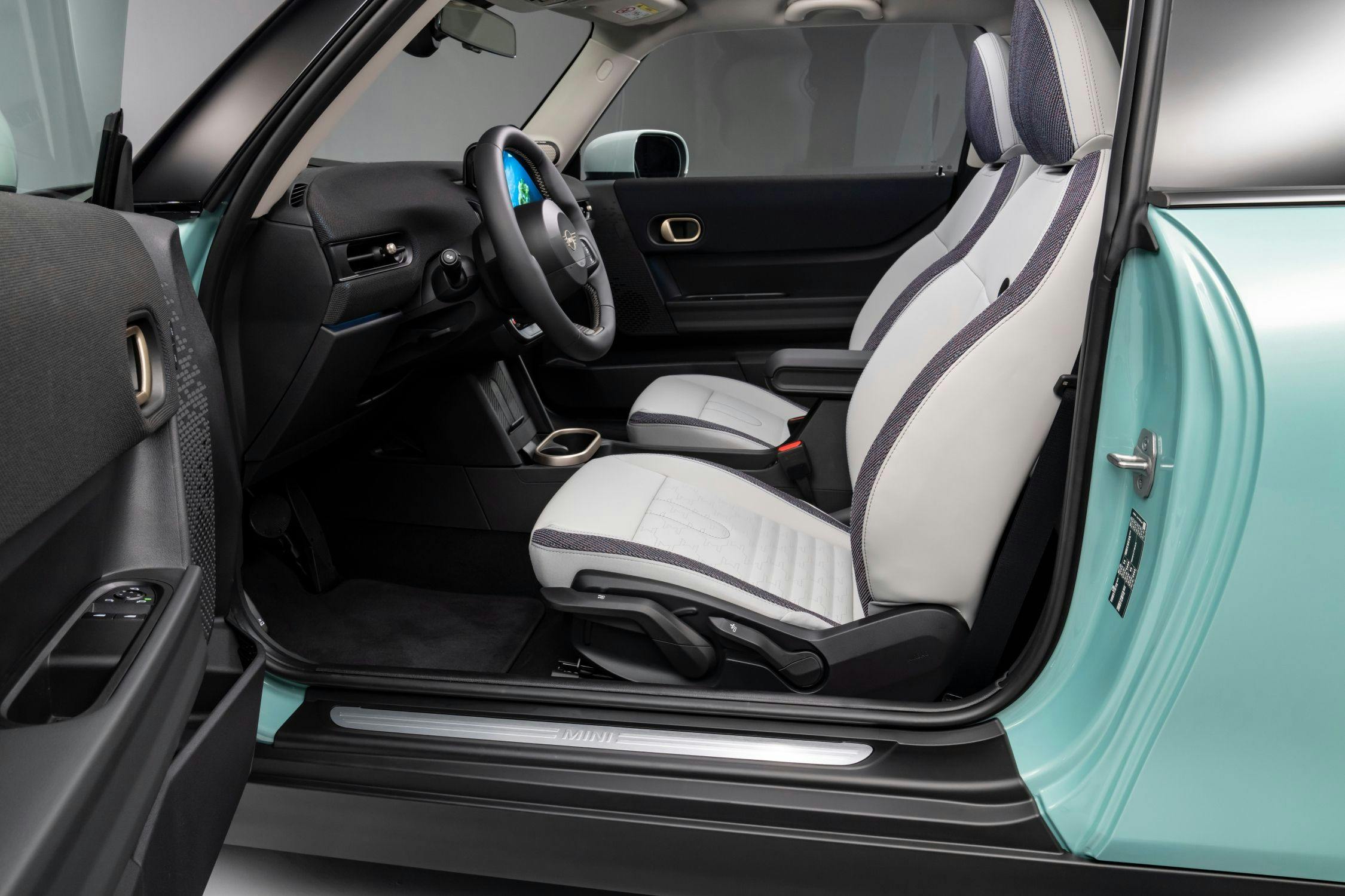2025 Mini Cooper S interior front cabin area from driver's door