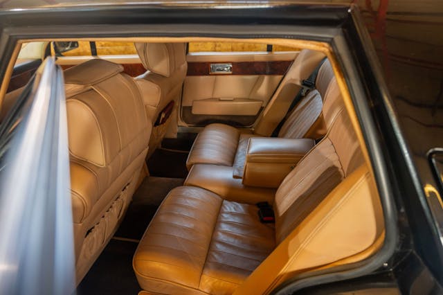 Aston Martin Lagonda interior rear seat high angle