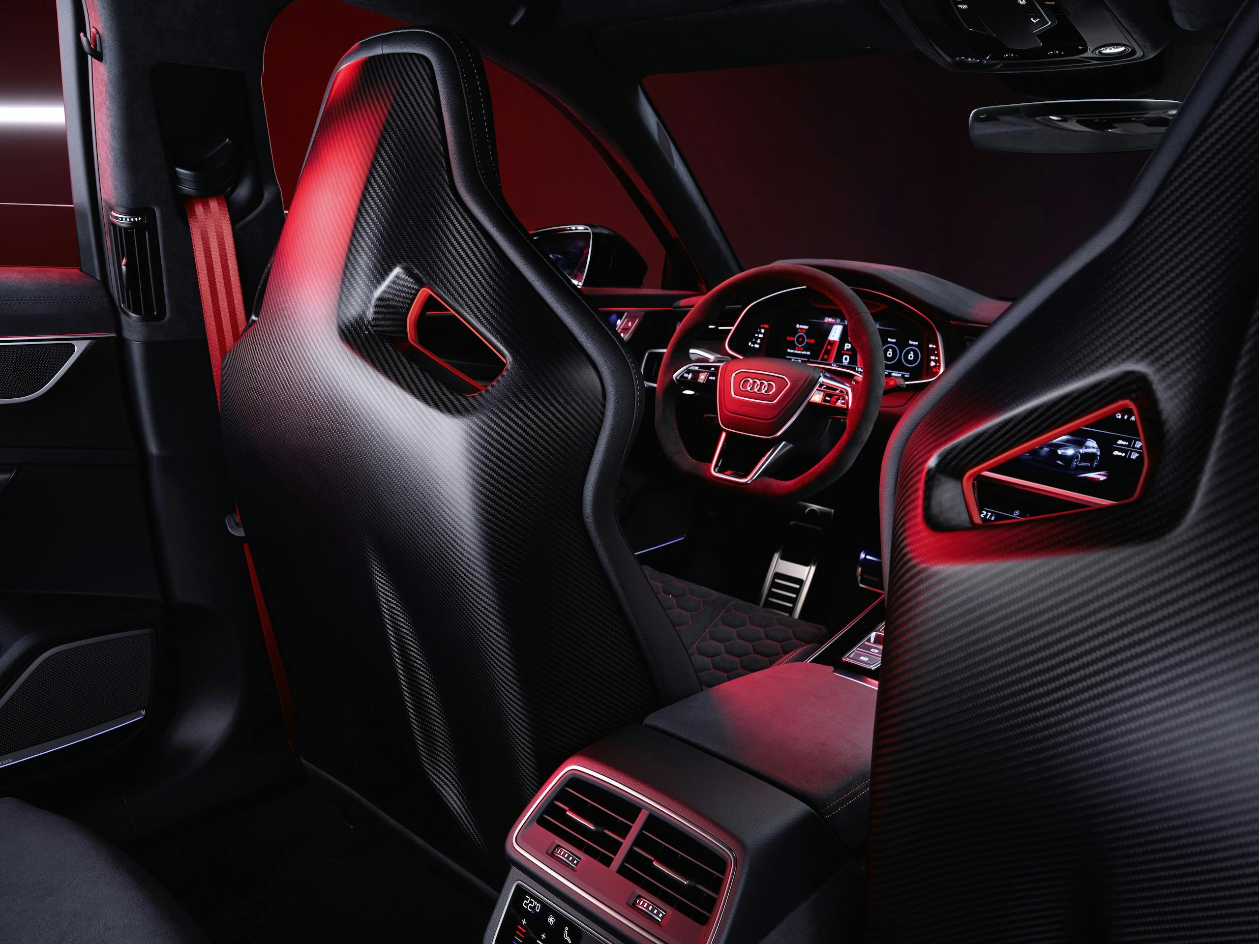 Audi RS 6 Avant GT studio interior seat back driver side cockpit