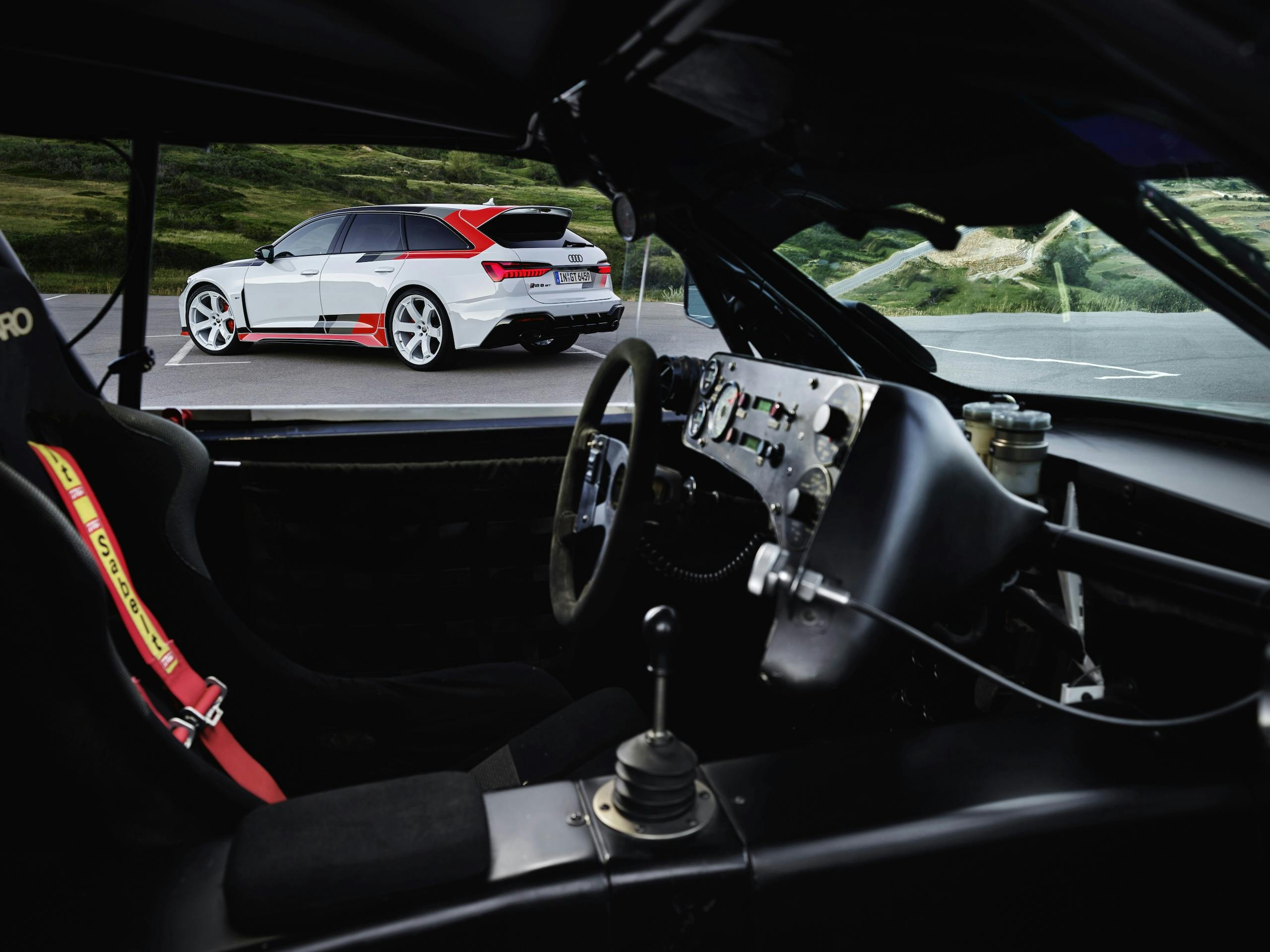 Audi RS 6 Avant GT rear three quarter from RS 6 GTO concept car interior