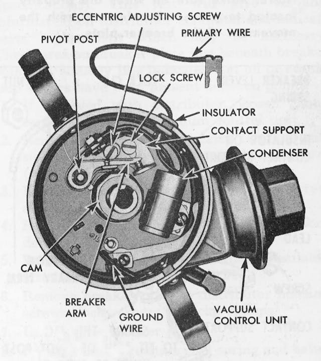 1955 chevrolet distributor cap parts diagram