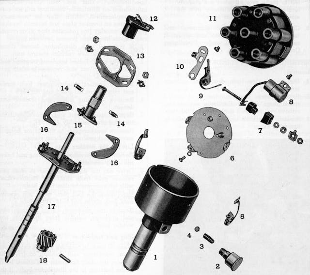 1955 chevrolet distributor parts