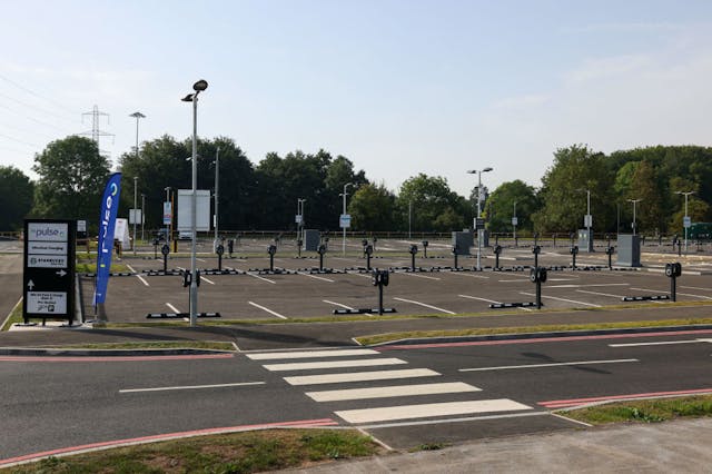Gigahub public electric vehicle charging hub in Birmingham UK