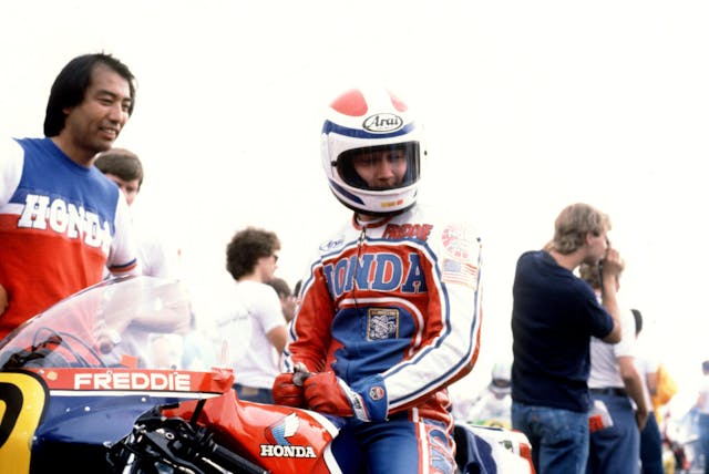 Fast Freddie Spencer Motor Cycling British Grand Prix