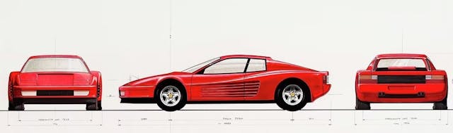Ferrari Testarossa Drawings