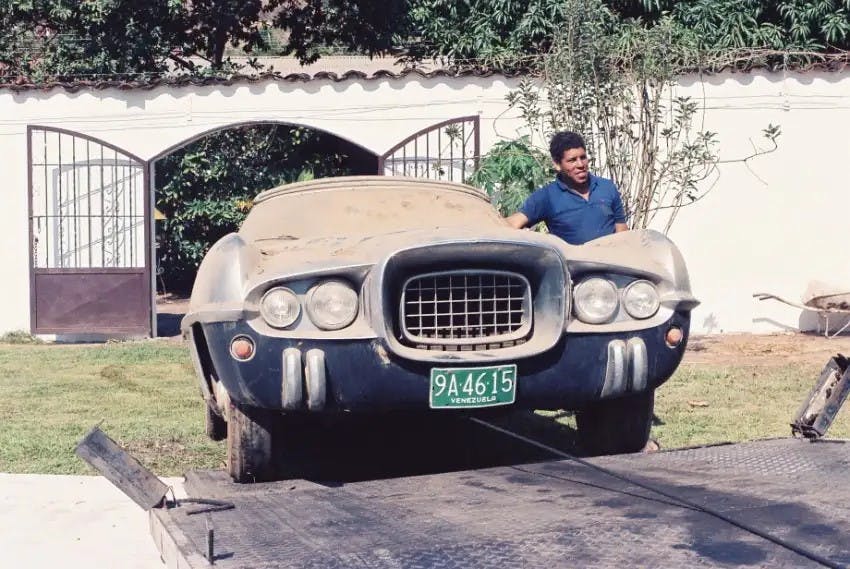1954 Dodge Firearrow IV by Carrozzeria Ghia barn find condition front Caracas Venezuela