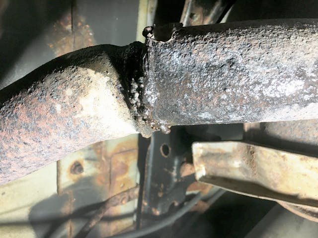 rusted out exhaust repair broken weld gone bad