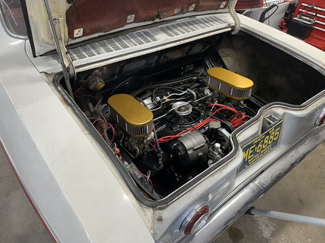 1965 Chevrolet Corvair engine reinstalled