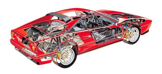 Ferrari GTB Turbo cutaway
