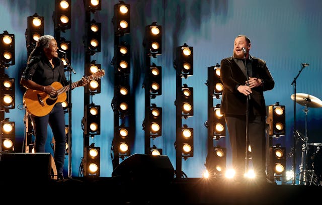 Tracy Chapman and Luke Combs perform Fast Car onstage during the 66th GRAMMY Awards