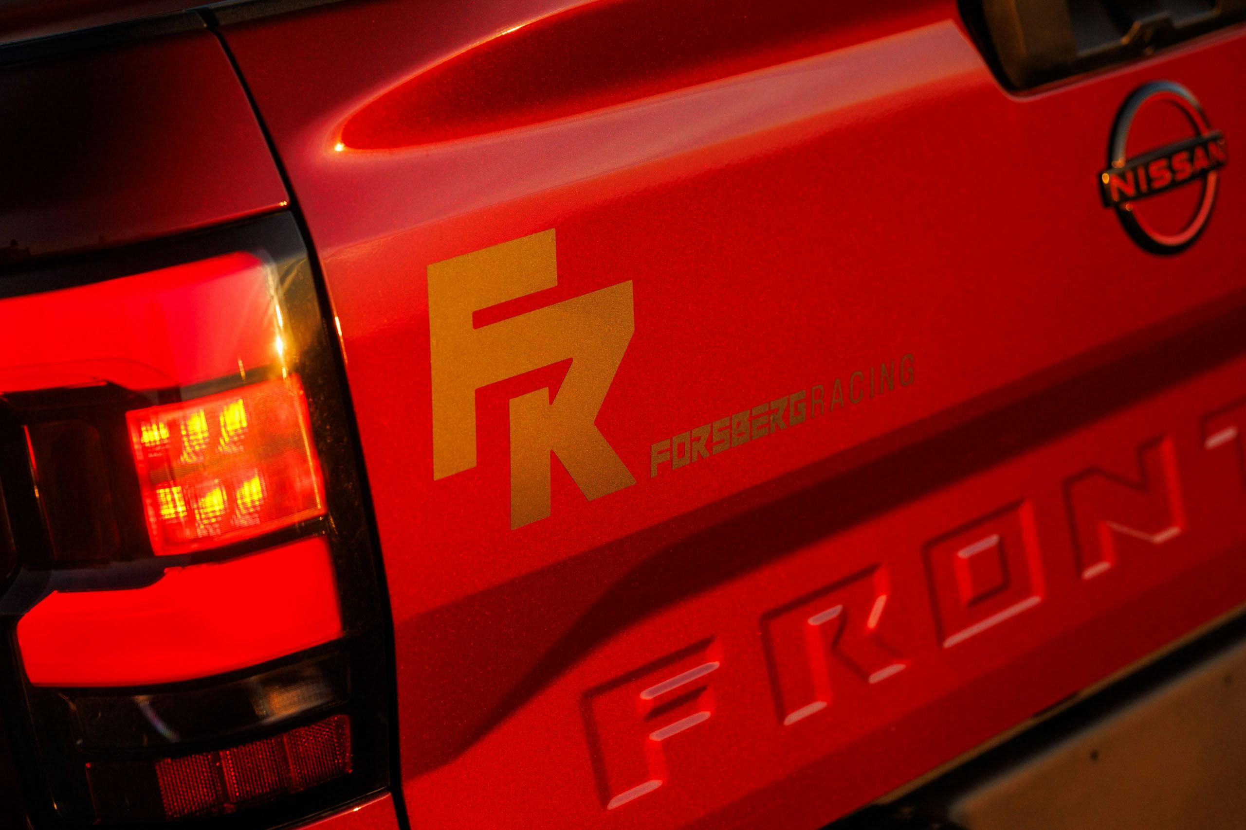 Nissan Frontier Forsberg Edition exterior tailgate decal detail