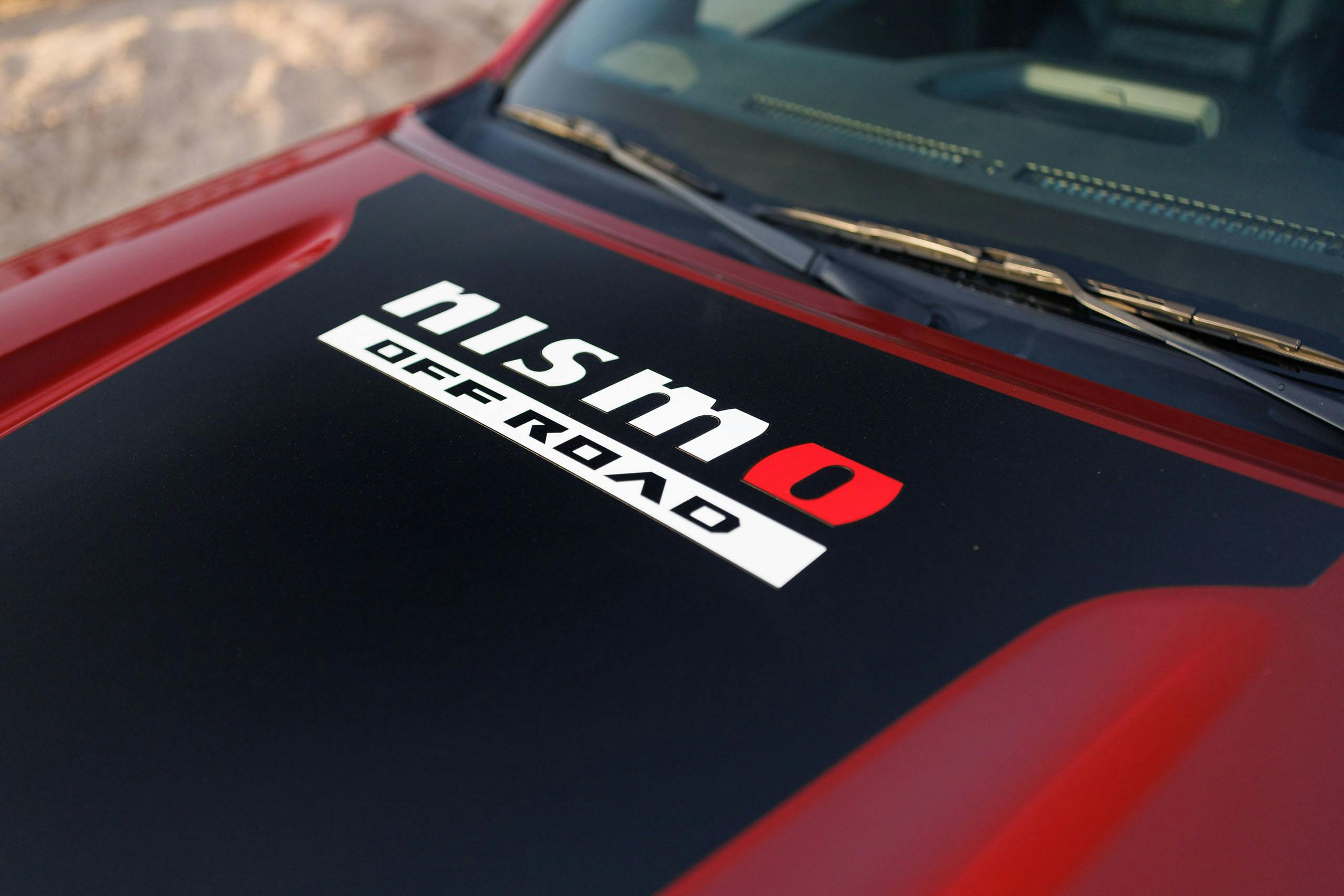 Nissan Frontier Forsberg Edition exterior hood decal detail