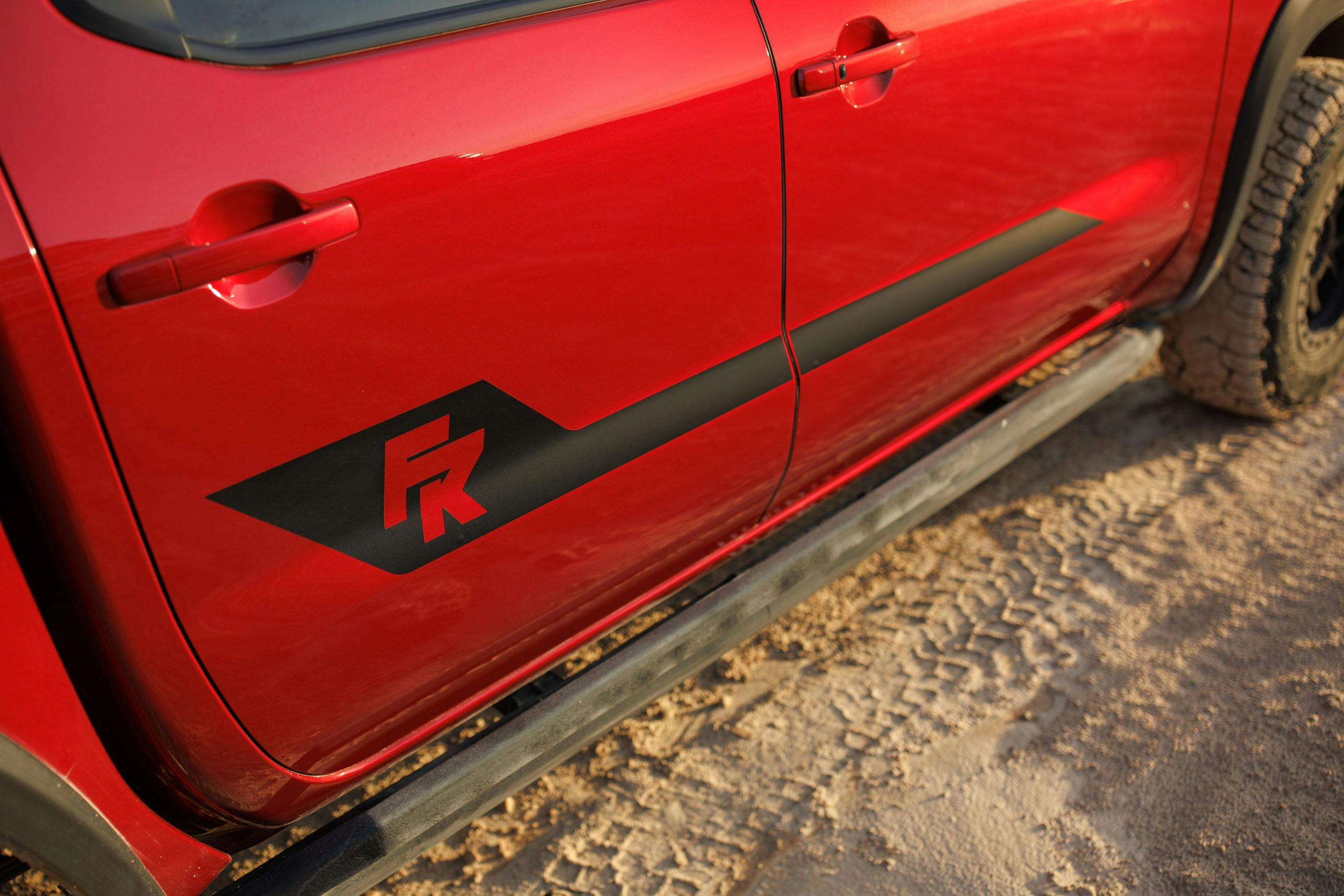 Nissan Frontier Forsberg Edition exterior door decal detail