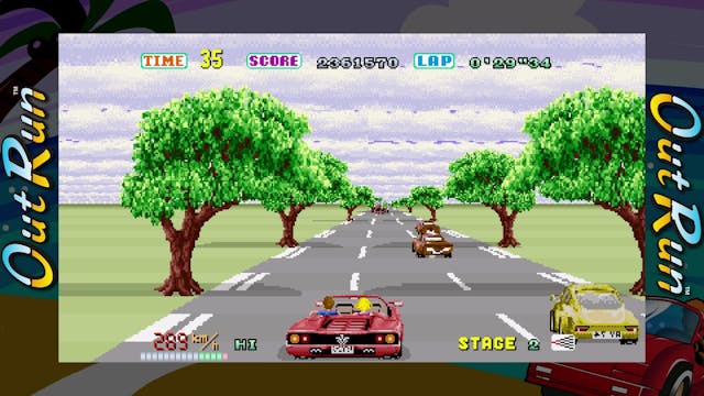 OutRun by Sega video game race action screen