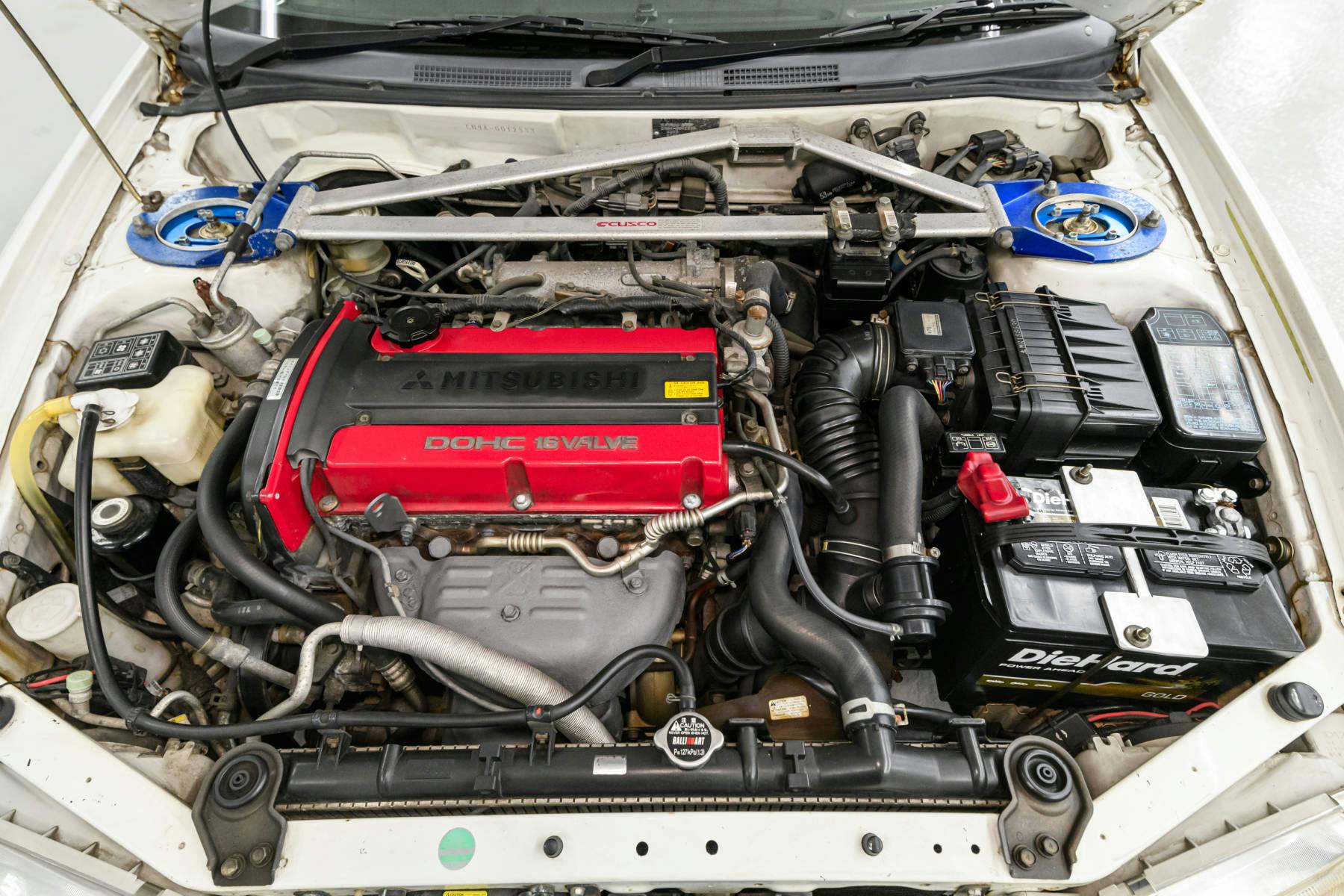 1997 Mitsubishi Lancer Evolution IV GSR engine strut brace