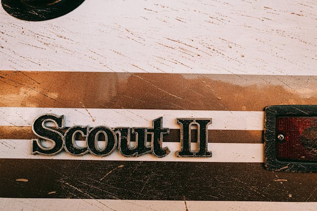 Scout Rally vintage badge graphics
