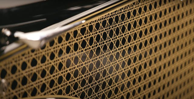 Nethercutt 1930 Rolls Royce Phantom II door caning detail