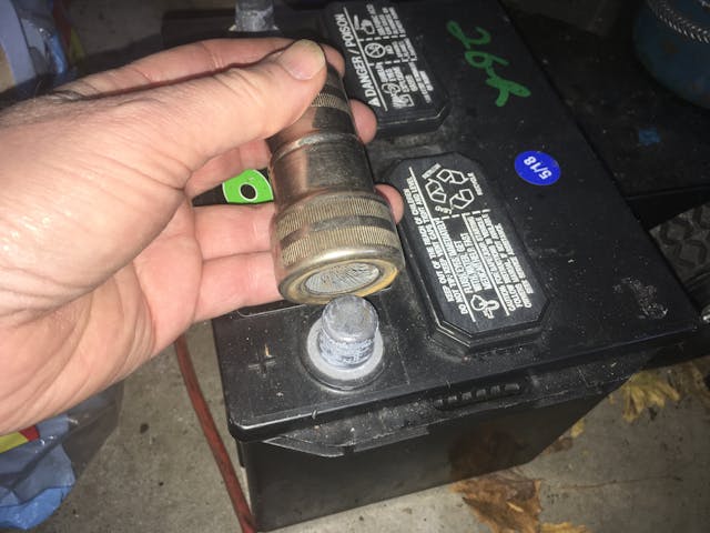 remote starter switch battery post