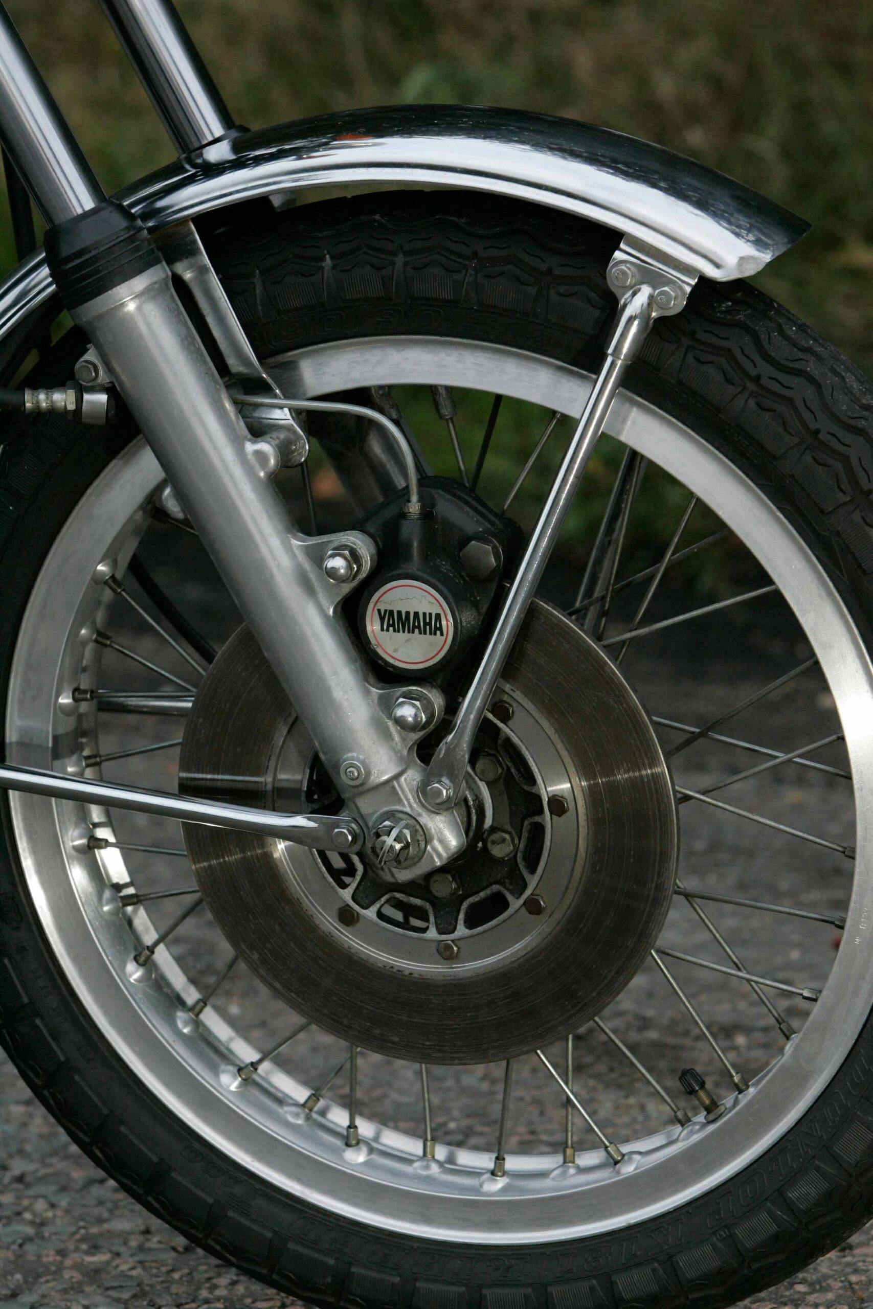 1974 Yamaha RD350 front wheel brake