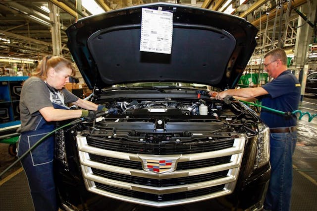 Cadillac assembly plant engine work