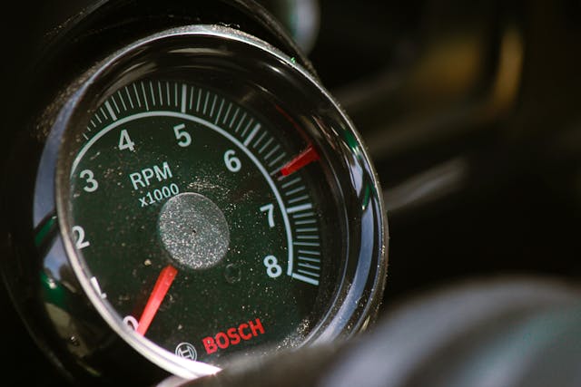 tachometer gauge closeup