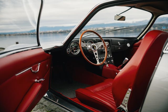 1964 Lamborghini 350 GT door open red interior