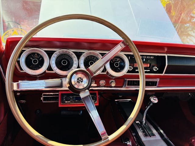 1966 Dodge Charger 383 interior dash gauges