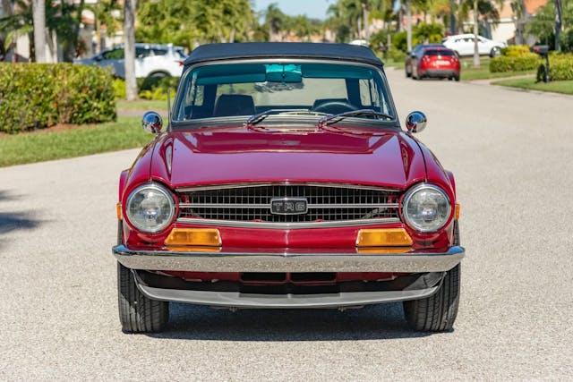 1972 Triumph TR6 head on