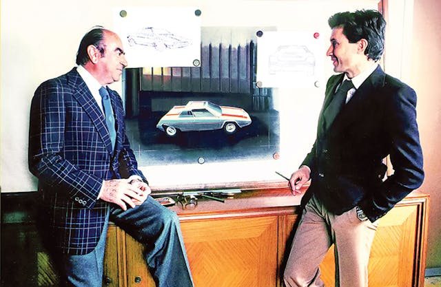 1976 Bertone Gandini Ferrari Car Designers Together in Studio