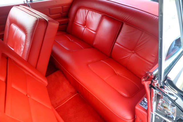 1956 Continental Mark II rear seat