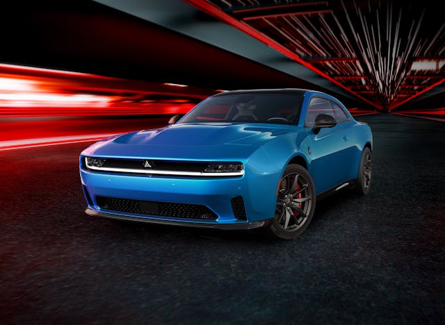 2024 Dodge Charger Daytona Scat Pack, shown in Bludicrous