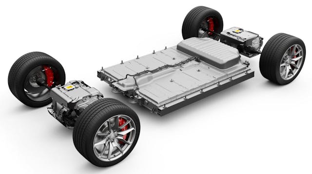 2024 Dodge Charger Daytona Scat Pack platform battery underpinings