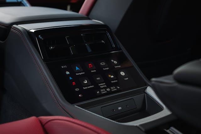 2024 Porsche Panamera interior rear infotainment screen