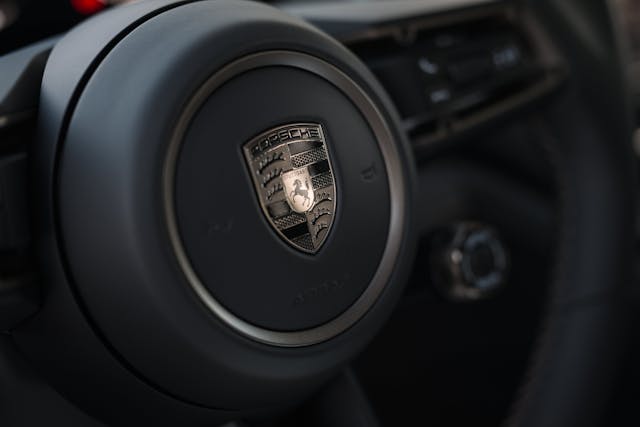 2024 Porsche Panamera Turbo E Hybrid steering wheel detail