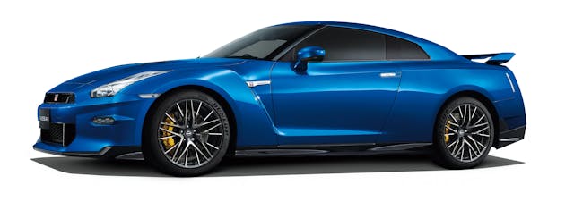 2025 Japanese-Market Nissan GT-R exterior side profile blue