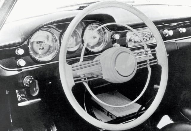 BMW 503 interior steering wheel black white
