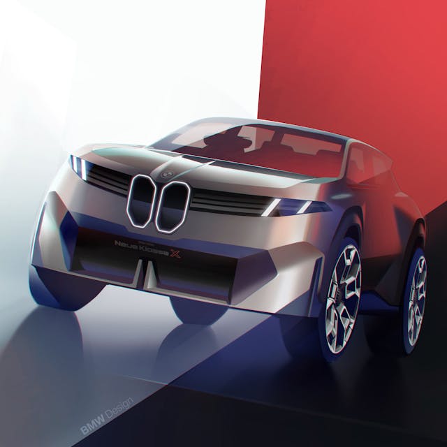 BMW Neue Klasse X exterior sketches front end