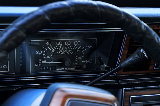 1985 Fox Body Ford Mustang LTD SSP interior speedometer