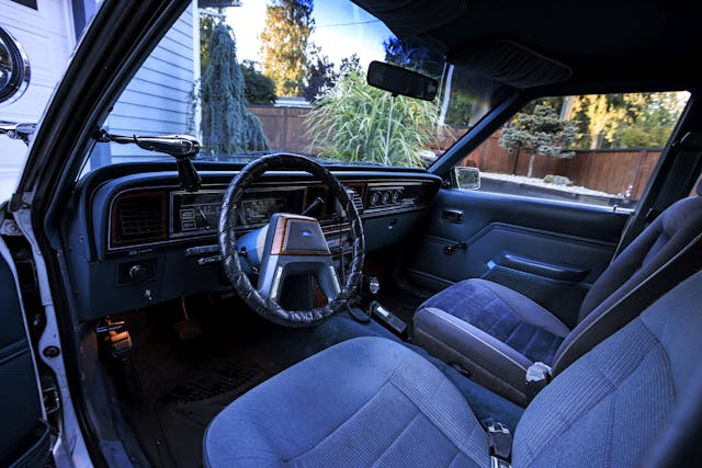 1985 Fox Body Ford Mustang LTD SSP interior front full angled