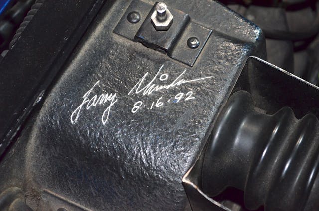 Corvette designer Larry Shinoda autograph 1992