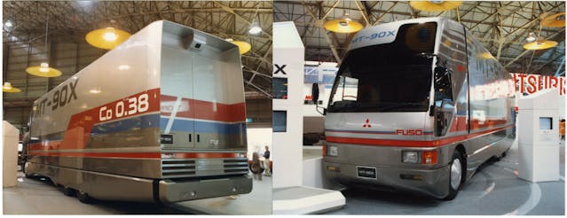 MT-90X bus rear and front three quarter