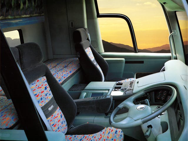 Recaro confetti seats Fuso concept bus interior cockpit