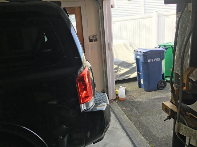DIY exhaust repair nissan armada rear end garage door clearance