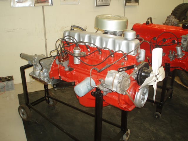 Hemi Six cylinder engine on stand