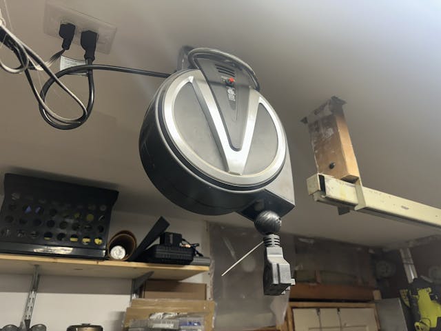 ceiling mounted cord reel for garage