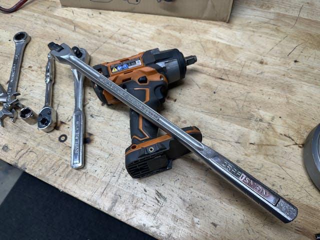 breaker bar on top of other tools